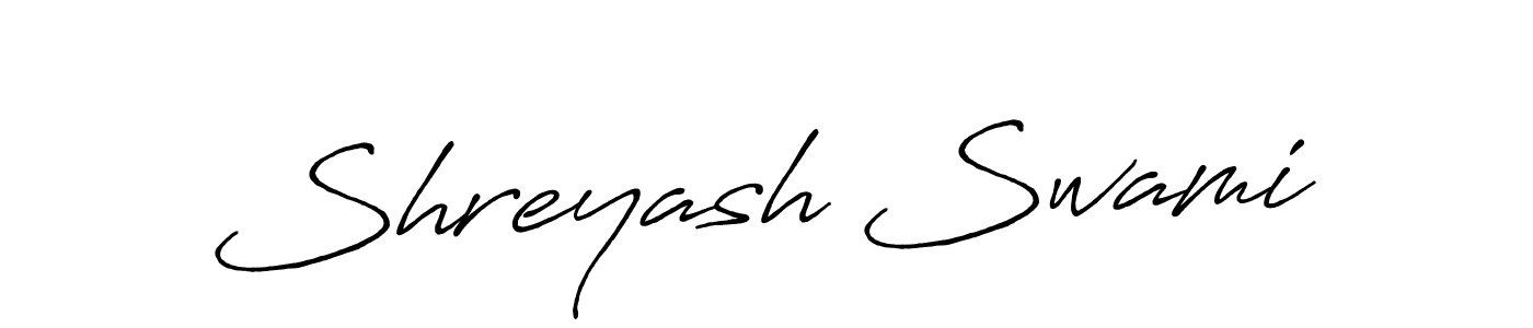 Design your own signature with our free online signature maker. With this signature software, you can create a handwritten (Antro_Vectra_Bolder) signature for name Shreyash Swami. Shreyash Swami signature style 7 images and pictures png