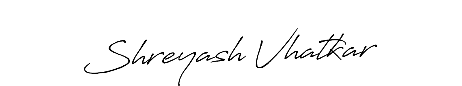 Make a short Shreyash Vhatkar signature style. Manage your documents anywhere anytime using Antro_Vectra_Bolder. Create and add eSignatures, submit forms, share and send files easily. Shreyash Vhatkar signature style 7 images and pictures png