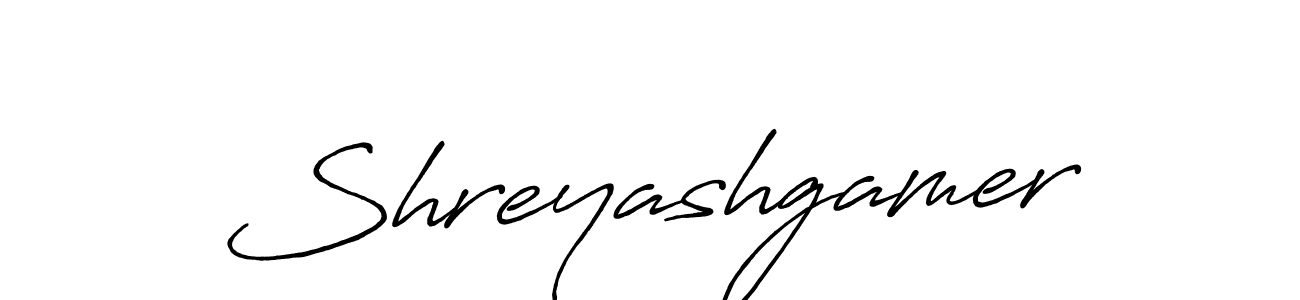 Shreyashgamer stylish signature style. Best Handwritten Sign (Antro_Vectra_Bolder) for my name. Handwritten Signature Collection Ideas for my name Shreyashgamer. Shreyashgamer signature style 7 images and pictures png