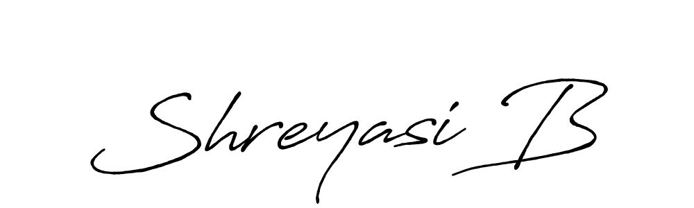 Also You can easily find your signature by using the search form. We will create Shreyasi B name handwritten signature images for you free of cost using Antro_Vectra_Bolder sign style. Shreyasi B signature style 7 images and pictures png