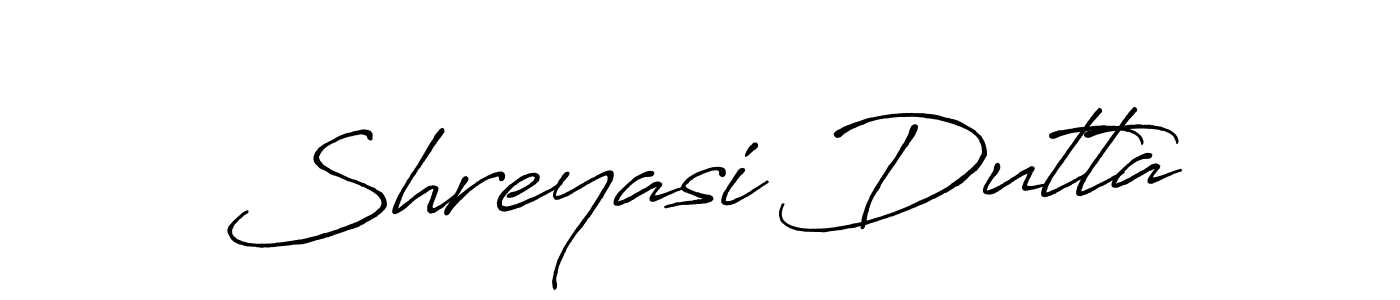 Make a beautiful signature design for name Shreyasi Dutta. With this signature (Antro_Vectra_Bolder) style, you can create a handwritten signature for free. Shreyasi Dutta signature style 7 images and pictures png