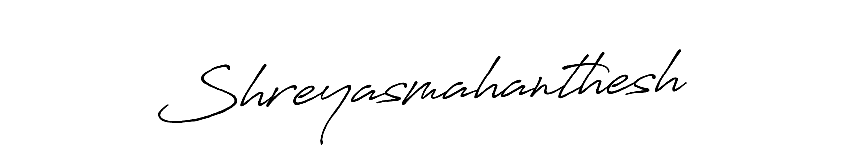 How to make Shreyasmahanthesh signature? Antro_Vectra_Bolder is a professional autograph style. Create handwritten signature for Shreyasmahanthesh name. Shreyasmahanthesh signature style 7 images and pictures png