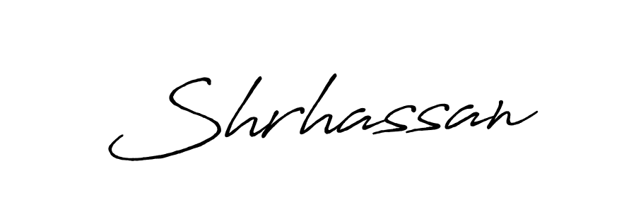 How to make Shrhassan signature? Antro_Vectra_Bolder is a professional autograph style. Create handwritten signature for Shrhassan name. Shrhassan signature style 7 images and pictures png