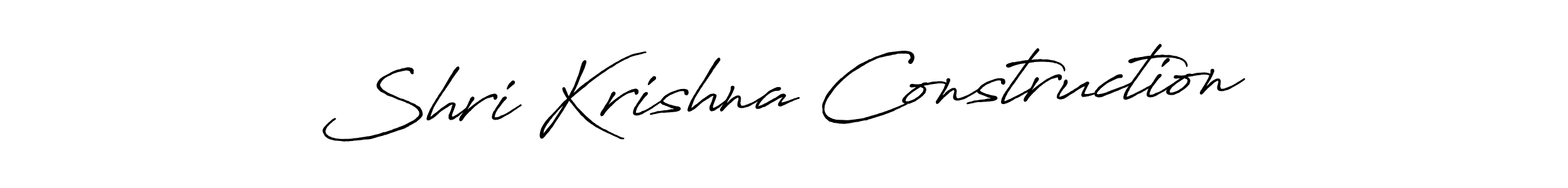 Make a beautiful signature design for name Shri Krishna Construction. With this signature (Antro_Vectra_Bolder) style, you can create a handwritten signature for free. Shri Krishna Construction signature style 7 images and pictures png