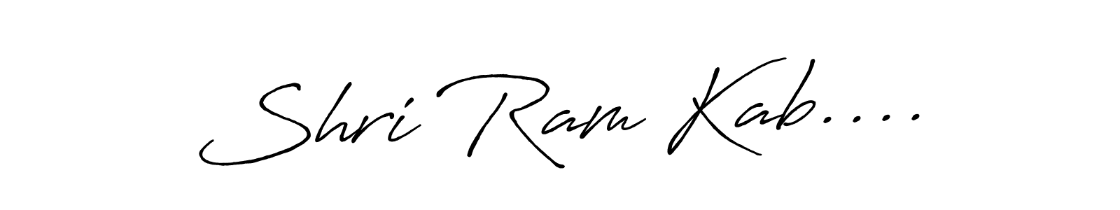 The best way (Antro_Vectra_Bolder) to make a short signature is to pick only two or three words in your name. The name Shri Ram Kab.... include a total of six letters. For converting this name. Shri Ram Kab.... signature style 7 images and pictures png