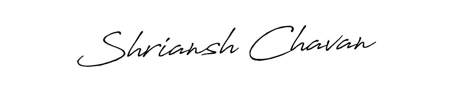 Create a beautiful signature design for name Shriansh Chavan. With this signature (Antro_Vectra_Bolder) fonts, you can make a handwritten signature for free. Shriansh Chavan signature style 7 images and pictures png