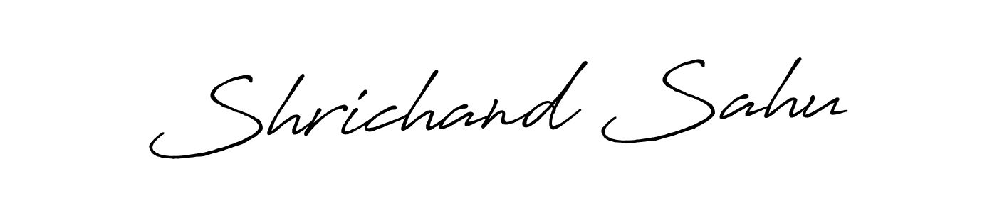 Create a beautiful signature design for name Shrichand Sahu. With this signature (Antro_Vectra_Bolder) fonts, you can make a handwritten signature for free. Shrichand Sahu signature style 7 images and pictures png