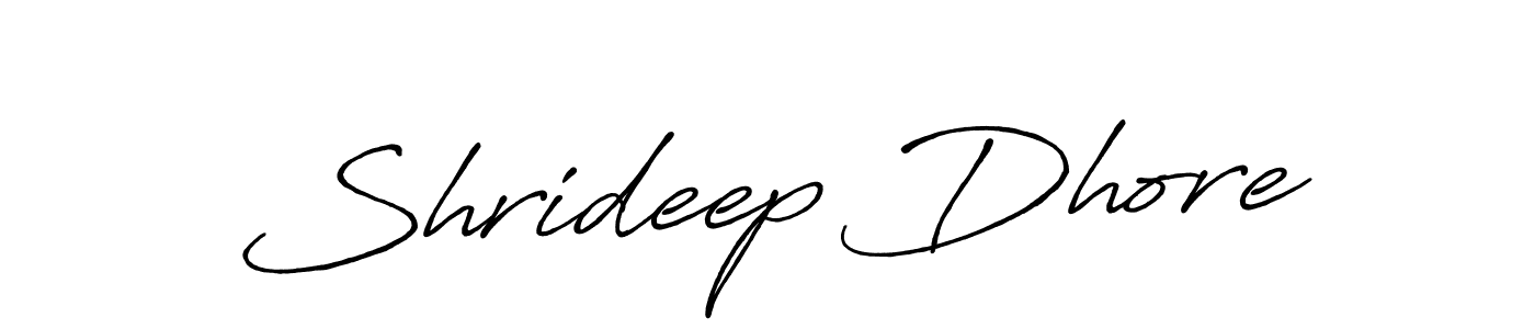 How to make Shrideep Dhore name signature. Use Antro_Vectra_Bolder style for creating short signs online. This is the latest handwritten sign. Shrideep Dhore signature style 7 images and pictures png