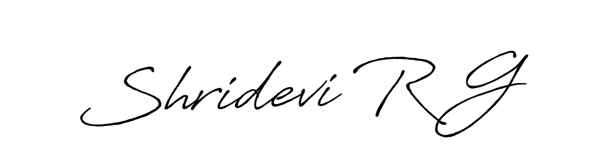 Shridevi R G stylish signature style. Best Handwritten Sign (Antro_Vectra_Bolder) for my name. Handwritten Signature Collection Ideas for my name Shridevi R G. Shridevi R G signature style 7 images and pictures png