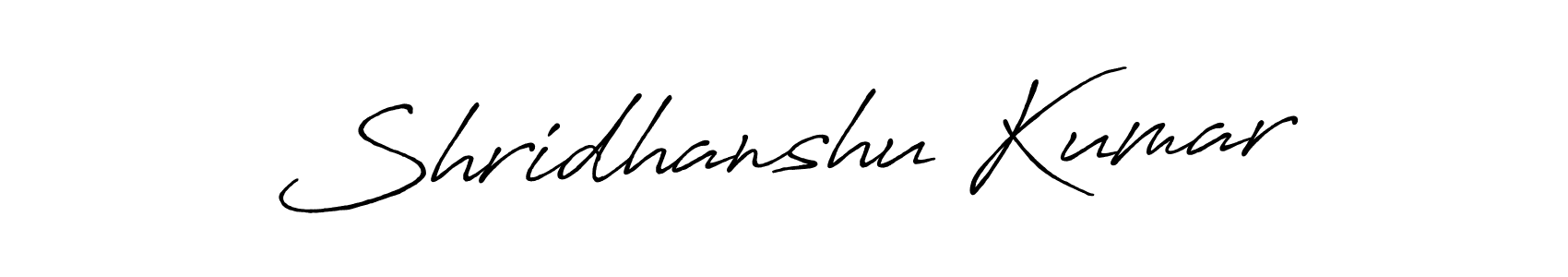 Design your own signature with our free online signature maker. With this signature software, you can create a handwritten (Antro_Vectra_Bolder) signature for name Shridhanshu Kumar. Shridhanshu Kumar signature style 7 images and pictures png