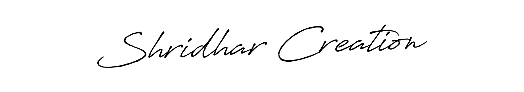 Also we have Shridhar Creation name is the best signature style. Create professional handwritten signature collection using Antro_Vectra_Bolder autograph style. Shridhar Creation signature style 7 images and pictures png