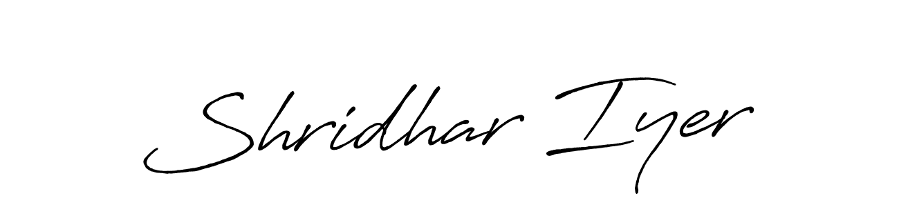 You can use this online signature creator to create a handwritten signature for the name Shridhar Iyer. This is the best online autograph maker. Shridhar Iyer signature style 7 images and pictures png