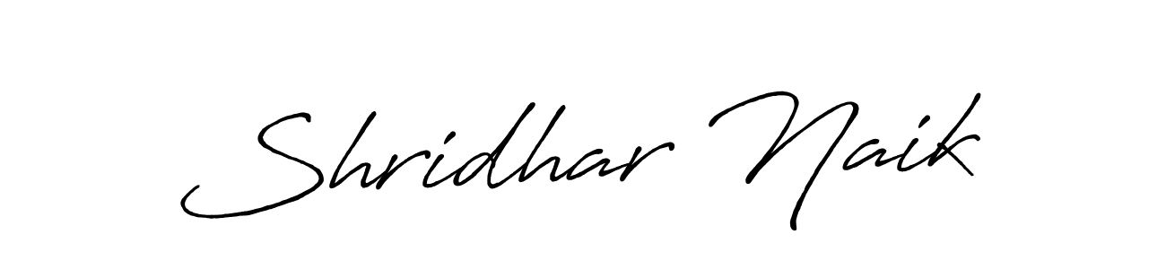 How to make Shridhar Naik name signature. Use Antro_Vectra_Bolder style for creating short signs online. This is the latest handwritten sign. Shridhar Naik signature style 7 images and pictures png