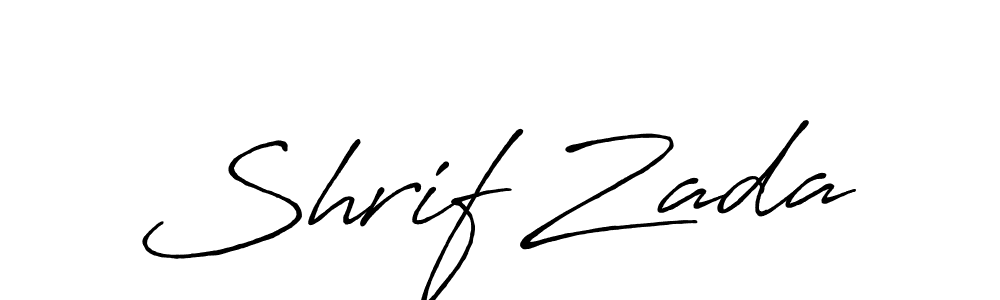 Create a beautiful signature design for name Shrif Zada. With this signature (Antro_Vectra_Bolder) fonts, you can make a handwritten signature for free. Shrif Zada signature style 7 images and pictures png