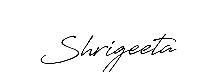 Shrigeeta stylish signature style. Best Handwritten Sign (Antro_Vectra_Bolder) for my name. Handwritten Signature Collection Ideas for my name Shrigeeta. Shrigeeta signature style 7 images and pictures png