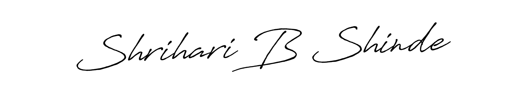 Also we have Shrihari B Shinde name is the best signature style. Create professional handwritten signature collection using Antro_Vectra_Bolder autograph style. Shrihari B Shinde signature style 7 images and pictures png
