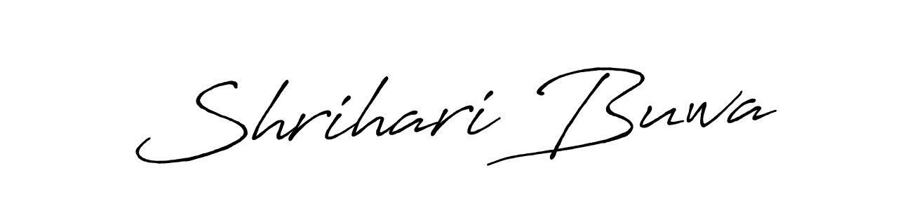 Make a beautiful signature design for name Shrihari Buwa. With this signature (Antro_Vectra_Bolder) style, you can create a handwritten signature for free. Shrihari Buwa signature style 7 images and pictures png