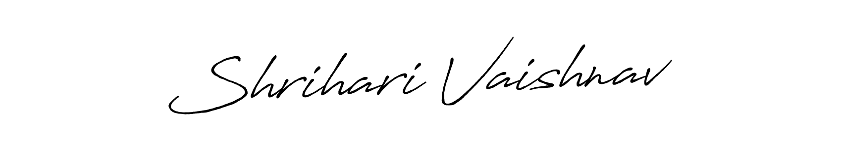 Also we have Shrihari Vaishnav name is the best signature style. Create professional handwritten signature collection using Antro_Vectra_Bolder autograph style. Shrihari Vaishnav signature style 7 images and pictures png