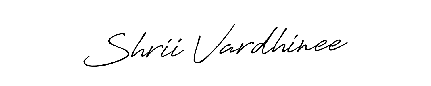 Use a signature maker to create a handwritten signature online. With this signature software, you can design (Antro_Vectra_Bolder) your own signature for name Shrii Vardhinee. Shrii Vardhinee signature style 7 images and pictures png