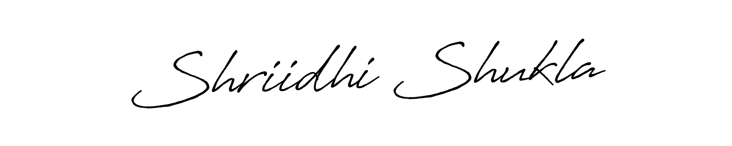 Create a beautiful signature design for name Shriidhi Shukla. With this signature (Antro_Vectra_Bolder) fonts, you can make a handwritten signature for free. Shriidhi Shukla signature style 7 images and pictures png