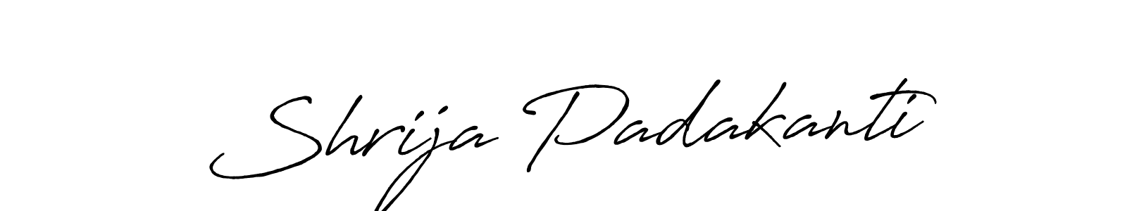 Design your own signature with our free online signature maker. With this signature software, you can create a handwritten (Antro_Vectra_Bolder) signature for name Shrija Padakanti. Shrija Padakanti signature style 7 images and pictures png