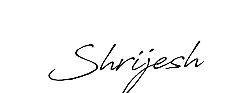 Make a beautiful signature design for name Shrijesh. With this signature (Antro_Vectra_Bolder) style, you can create a handwritten signature for free. Shrijesh signature style 7 images and pictures png