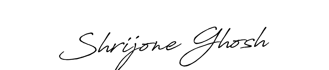 How to make Shrijone Ghosh name signature. Use Antro_Vectra_Bolder style for creating short signs online. This is the latest handwritten sign. Shrijone Ghosh signature style 7 images and pictures png