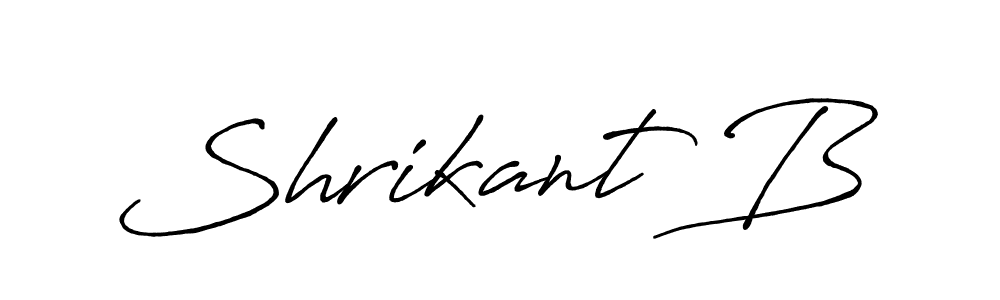 Use a signature maker to create a handwritten signature online. With this signature software, you can design (Antro_Vectra_Bolder) your own signature for name Shrikant B. Shrikant B signature style 7 images and pictures png