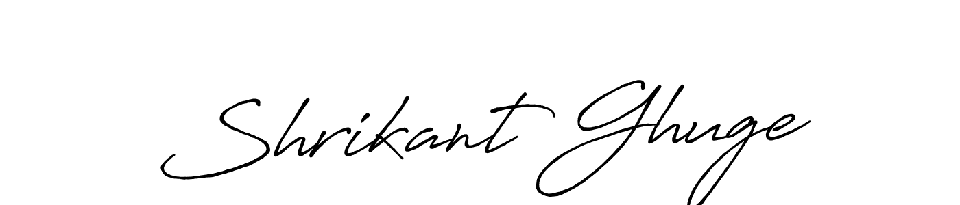 How to make Shrikant Ghuge name signature. Use Antro_Vectra_Bolder style for creating short signs online. This is the latest handwritten sign. Shrikant Ghuge signature style 7 images and pictures png