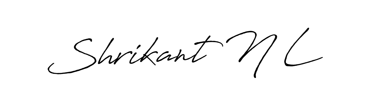 Design your own signature with our free online signature maker. With this signature software, you can create a handwritten (Antro_Vectra_Bolder) signature for name Shrikant N L. Shrikant N L signature style 7 images and pictures png