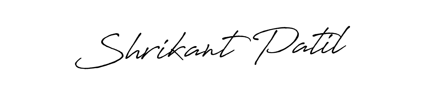 Use a signature maker to create a handwritten signature online. With this signature software, you can design (Antro_Vectra_Bolder) your own signature for name Shrikant Patil. Shrikant Patil signature style 7 images and pictures png