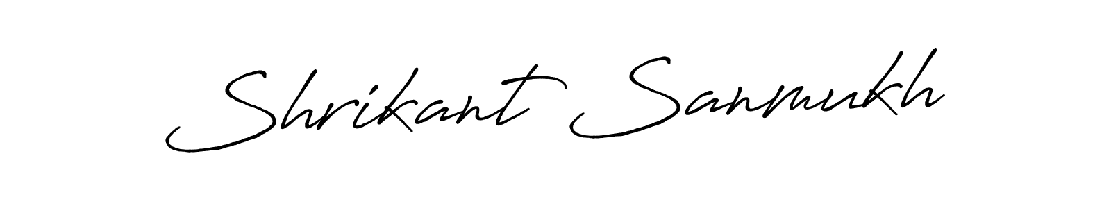 This is the best signature style for the Shrikant Sanmukh name. Also you like these signature font (Antro_Vectra_Bolder). Mix name signature. Shrikant Sanmukh signature style 7 images and pictures png