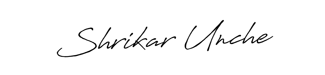 How to make Shrikar Unche signature? Antro_Vectra_Bolder is a professional autograph style. Create handwritten signature for Shrikar Unche name. Shrikar Unche signature style 7 images and pictures png