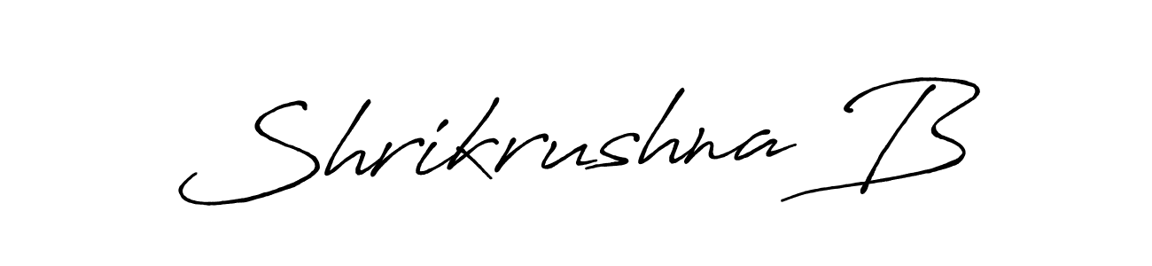 if you are searching for the best signature style for your name Shrikrushna B. so please give up your signature search. here we have designed multiple signature styles  using Antro_Vectra_Bolder. Shrikrushna B signature style 7 images and pictures png