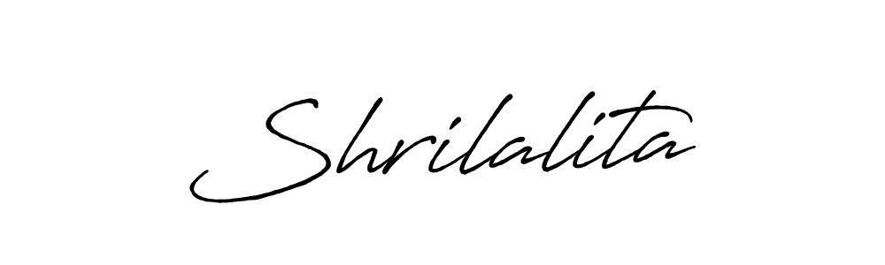 How to make Shrilalita name signature. Use Antro_Vectra_Bolder style for creating short signs online. This is the latest handwritten sign. Shrilalita signature style 7 images and pictures png