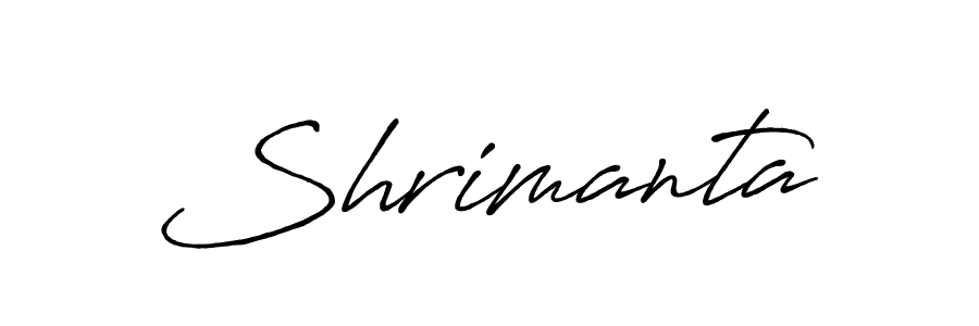 How to make Shrimanta name signature. Use Antro_Vectra_Bolder style for creating short signs online. This is the latest handwritten sign. Shrimanta signature style 7 images and pictures png