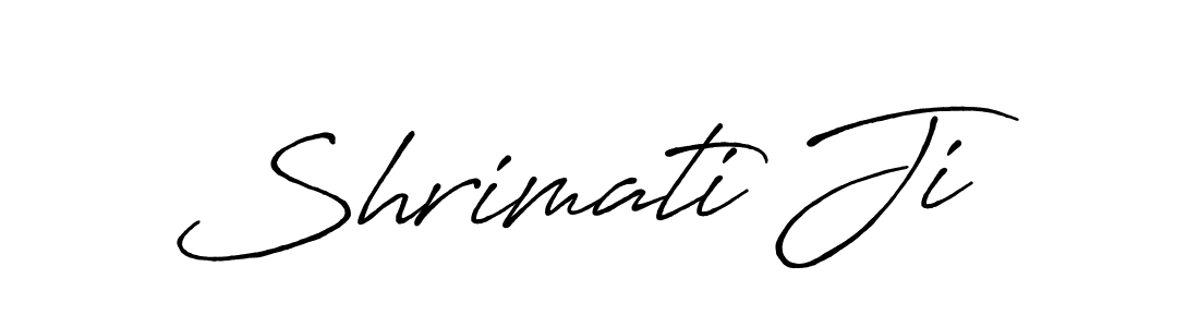 Also we have Shrimati Ji name is the best signature style. Create professional handwritten signature collection using Antro_Vectra_Bolder autograph style. Shrimati Ji signature style 7 images and pictures png