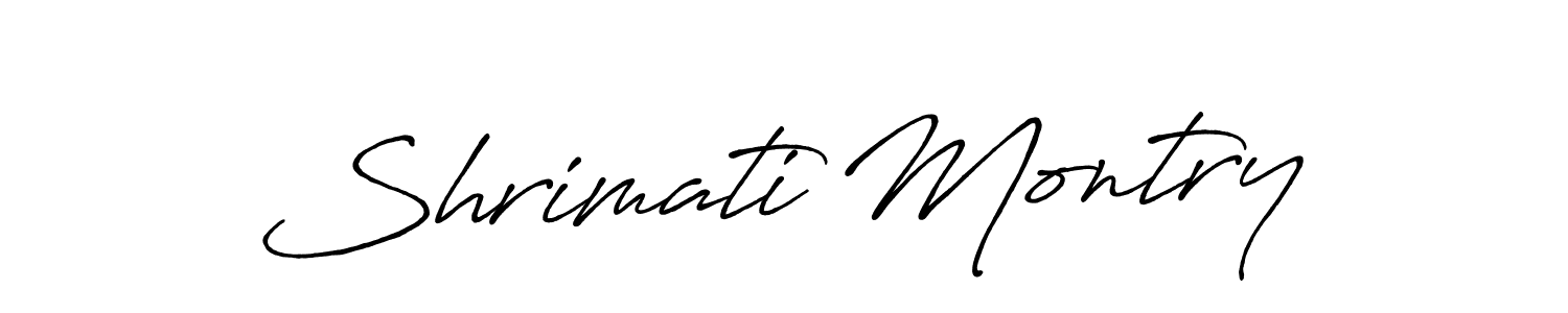 See photos of Shrimati Montry official signature by Spectra . Check more albums & portfolios. Read reviews & check more about Antro_Vectra_Bolder font. Shrimati Montry signature style 7 images and pictures png