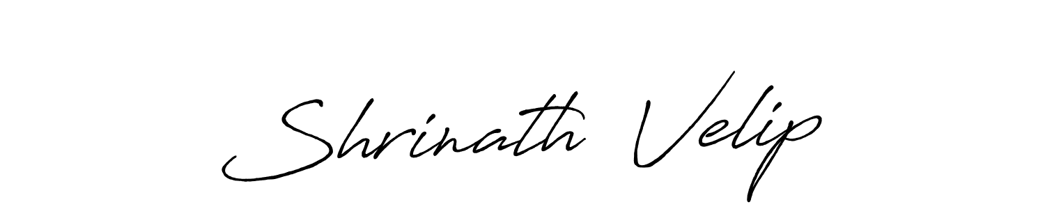 It looks lik you need a new signature style for name Shrinath  Velip. Design unique handwritten (Antro_Vectra_Bolder) signature with our free signature maker in just a few clicks. Shrinath  Velip signature style 7 images and pictures png