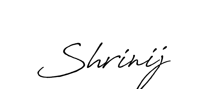 Make a beautiful signature design for name Shrinij. With this signature (Antro_Vectra_Bolder) style, you can create a handwritten signature for free. Shrinij signature style 7 images and pictures png