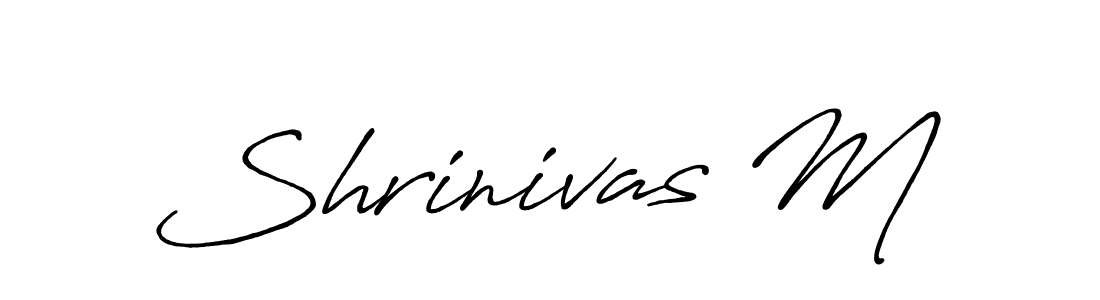 Design your own signature with our free online signature maker. With this signature software, you can create a handwritten (Antro_Vectra_Bolder) signature for name Shrinivas M. Shrinivas M signature style 7 images and pictures png