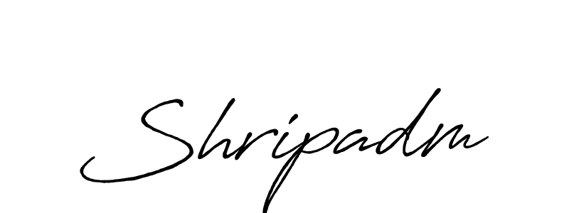 Shripadm stylish signature style. Best Handwritten Sign (Antro_Vectra_Bolder) for my name. Handwritten Signature Collection Ideas for my name Shripadm. Shripadm signature style 7 images and pictures png
