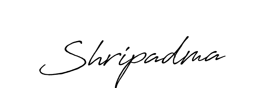 Create a beautiful signature design for name Shripadma. With this signature (Antro_Vectra_Bolder) fonts, you can make a handwritten signature for free. Shripadma signature style 7 images and pictures png