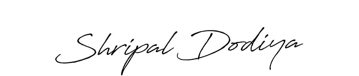 How to make Shripal Dodiya name signature. Use Antro_Vectra_Bolder style for creating short signs online. This is the latest handwritten sign. Shripal Dodiya signature style 7 images and pictures png