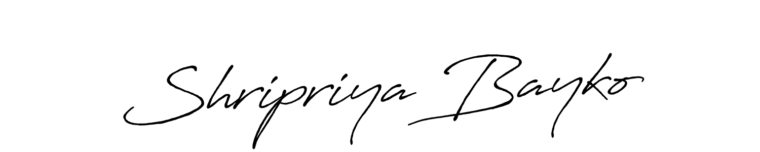 Also You can easily find your signature by using the search form. We will create Shripriya Bayko name handwritten signature images for you free of cost using Antro_Vectra_Bolder sign style. Shripriya Bayko signature style 7 images and pictures png