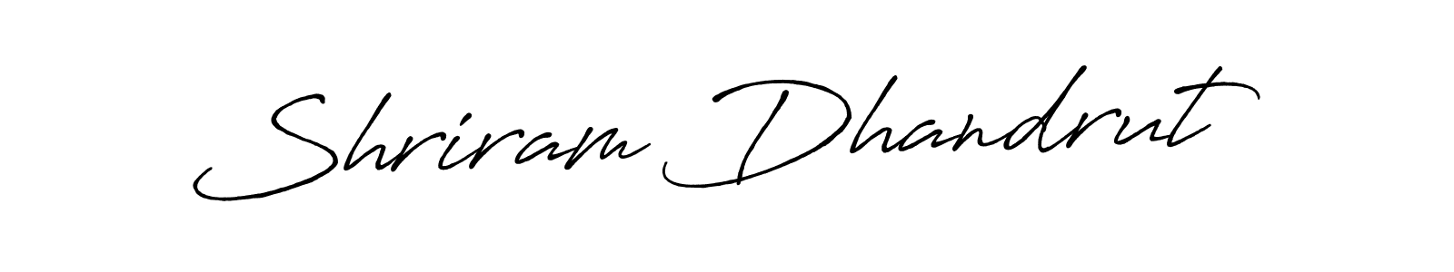 It looks lik you need a new signature style for name Shriram Dhandrut. Design unique handwritten (Antro_Vectra_Bolder) signature with our free signature maker in just a few clicks. Shriram Dhandrut signature style 7 images and pictures png