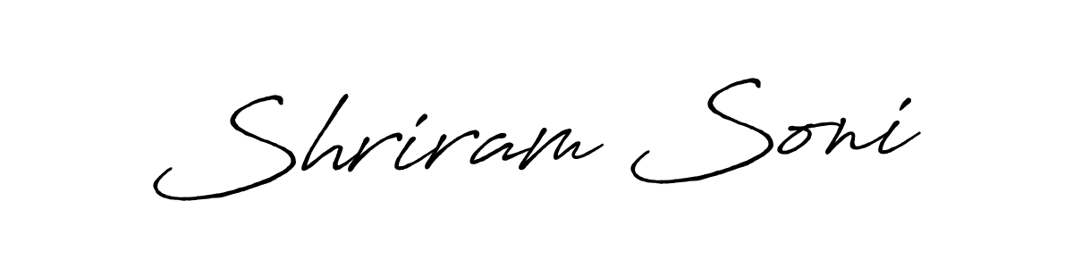 Create a beautiful signature design for name Shriram Soni. With this signature (Antro_Vectra_Bolder) fonts, you can make a handwritten signature for free. Shriram Soni signature style 7 images and pictures png