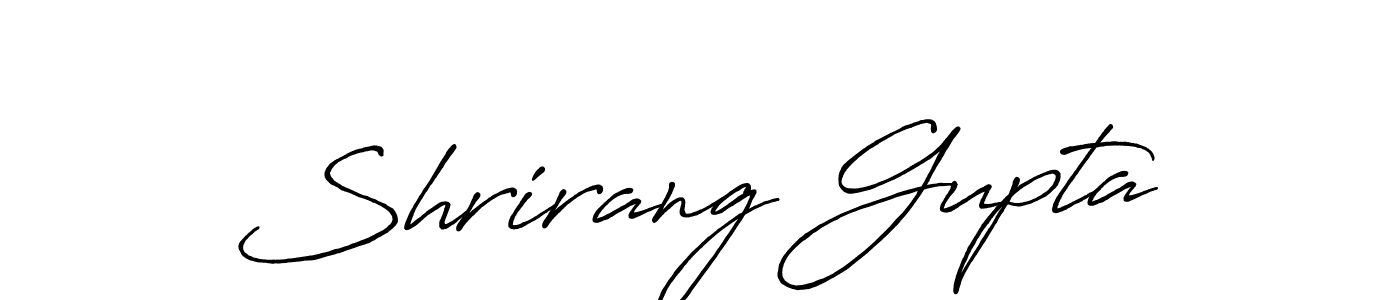 Create a beautiful signature design for name Shrirang Gupta. With this signature (Antro_Vectra_Bolder) fonts, you can make a handwritten signature for free. Shrirang Gupta signature style 7 images and pictures png