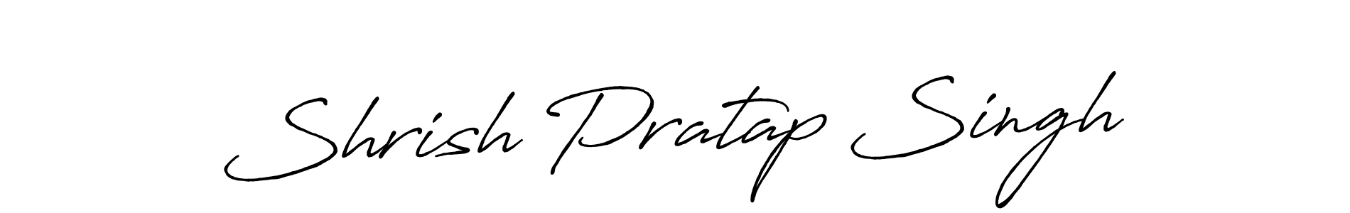 Create a beautiful signature design for name Shrish Pratap Singh. With this signature (Antro_Vectra_Bolder) fonts, you can make a handwritten signature for free. Shrish Pratap Singh signature style 7 images and pictures png