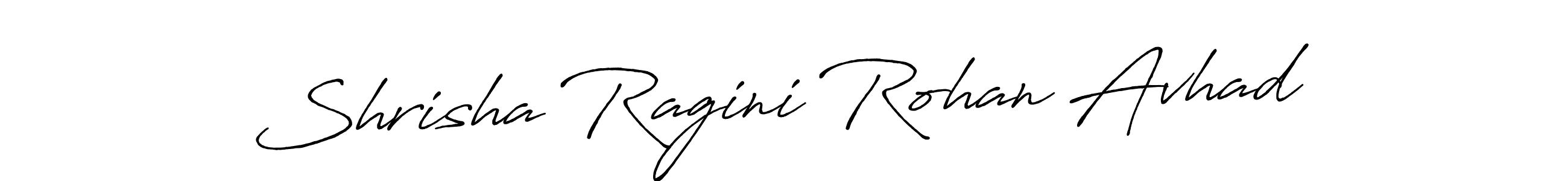 Make a beautiful signature design for name Shrisha Ragini Rohan Avhad. With this signature (Antro_Vectra_Bolder) style, you can create a handwritten signature for free. Shrisha Ragini Rohan Avhad signature style 7 images and pictures png